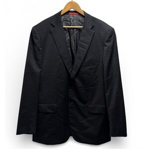 Isaia Napoli Men's 56R (US 46R) Dark Gray 2-Button Wool Aquaspider Blazer Jacket